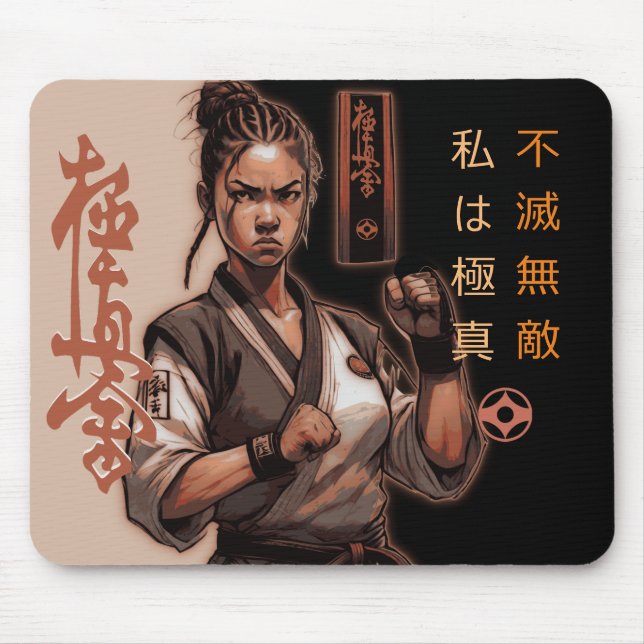 Ich bin Kyokushin, unzerstörbar, unbesiegbar Mousepad (Vorne)