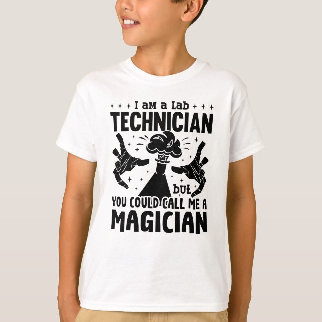 Ich bin Labrador Technician Laboratory Science Lab T-Shirt (Vorderseite)