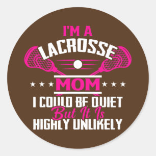 Ich bin Lacrosse Player Mama Funny Mthers Day  Runder Aufkleber