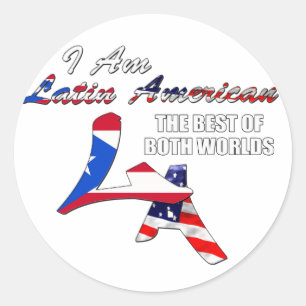 Ich bin Lateinamerikaner Runder Aufkleber