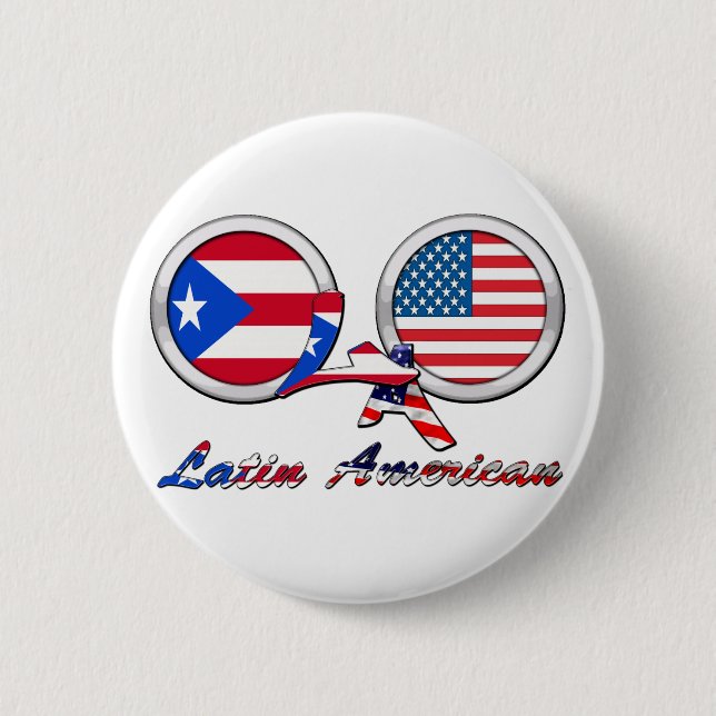 Ich bin lateinamerikanisches Boricua Button (Vorderseite)