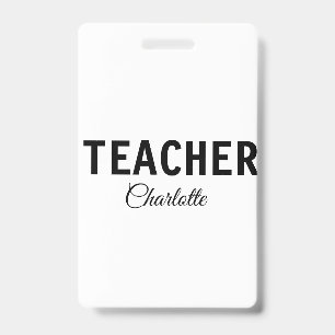Ich bin Lehrer Schule College Fügen Sie Ihren Name Ausweis