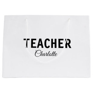 Ich bin Lehrer Schule College Fügen Sie Ihren Name Große Geschenktüte