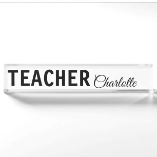 Ich bin Lehrer Schule College Fügen Sie Ihren Name Namensplakette