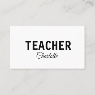 Ich bin Lehrer Schule College fügen Sie Ihren Name Visitenkarte