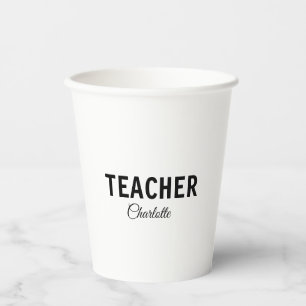 Ich bin Lehrer Schule Collegefügen Sie Ihren Namen Pappbecher