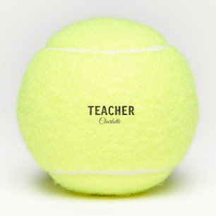 Ich bin Lehrer Schule Collegefügen Sie Ihren Namen Tennisbälle