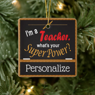 Ich bin Lehrerin, was ist dein Super-Power? Keramikornament