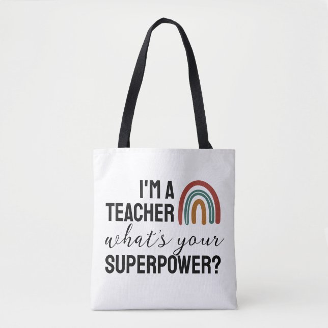 Ich bin Lehrerin Was ist dein Superpower Rainbow G (Vorderseite)