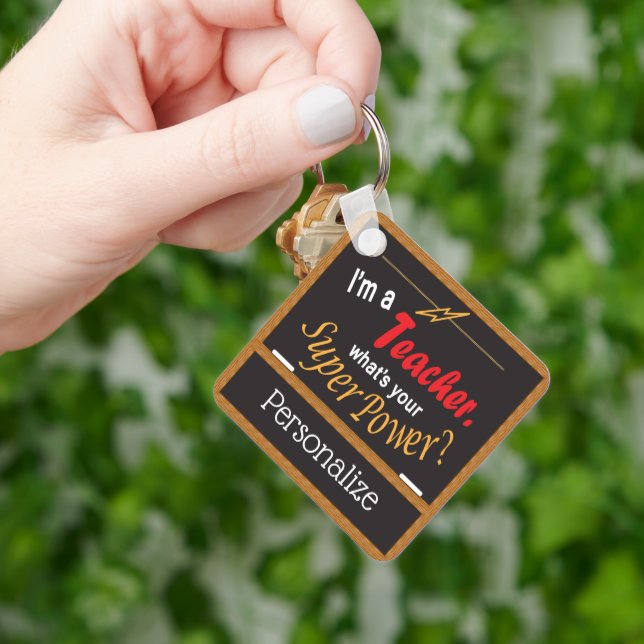 Ich bin Lehrerin. Was ist deine Supermacht? Inhalt Schlüsselanhänger (Hand)