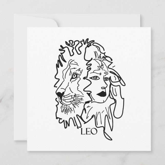 Ich bin LEO Feiertagskarte (Vorderseite)