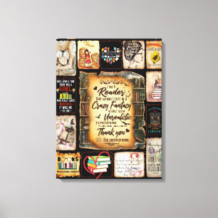 Ich bin Leser, buche Lover Blanket. Leinwanddruck