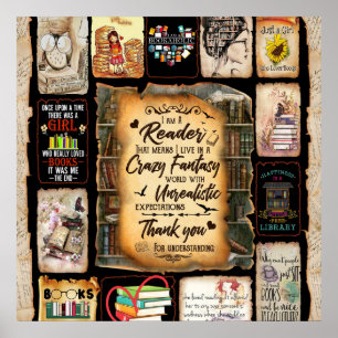 Ich bin Leser, buche Lover Blanket. Poster