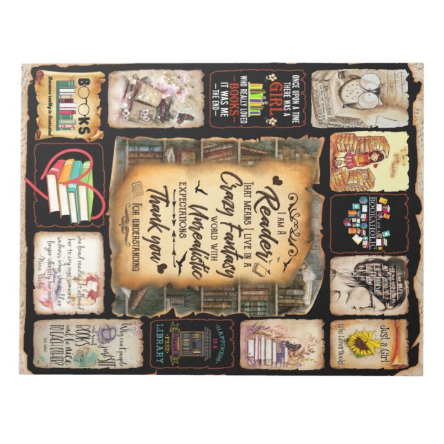 Ich bin Leserin, was bedeutet, dass ich in einer v Notizblock (Vorderseite)