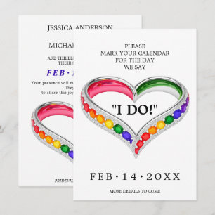 🌈❤️ICH BIN LGBTQ 🌈 Verflochten im Stolz Save The Date