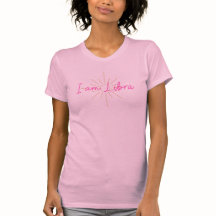 Ich bin Libra kurz Ärmel Rosa T - Shirt