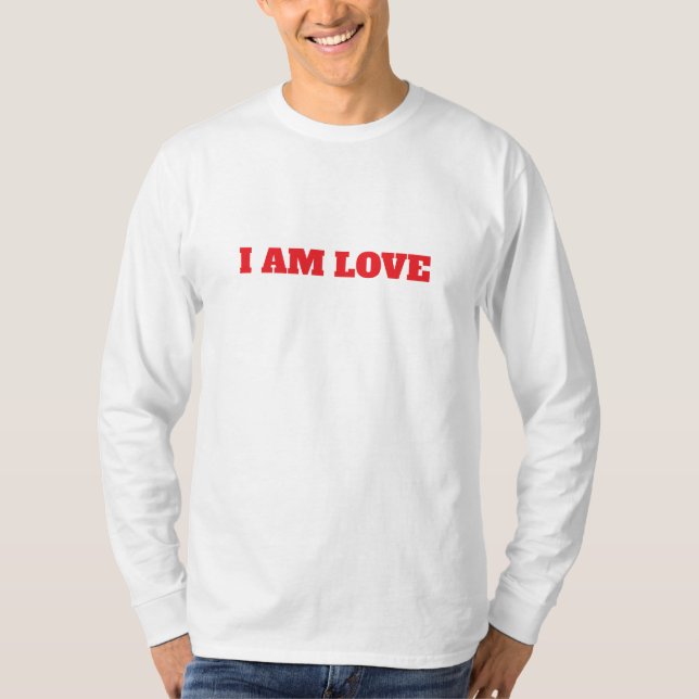 ICH BIN LIEBE-BASISCHE LANGARM T-Shirt (Vorderseite)