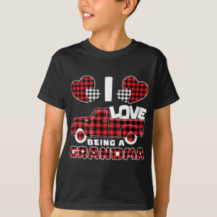 Ich bin Liebe ein Oma-Roter LKW mit Herzblut T-Shirt