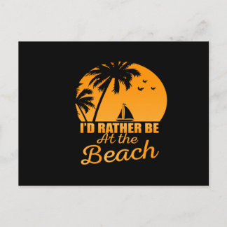 Ich bin lieber am Strand Postkarte