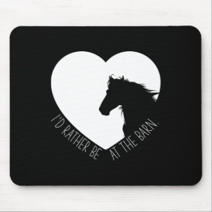 Ich bin lieber beim Pferderücken-Pferd-Rücken R Mousepad