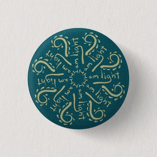 Ich bin Light Mandala Button (Vorderseite)
