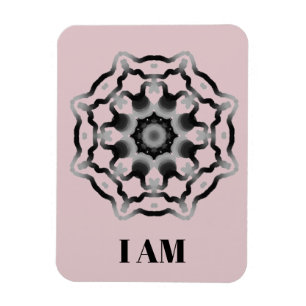 *~* "Ich bin Lila Black Gray Mandala Crown Chakra Magnet