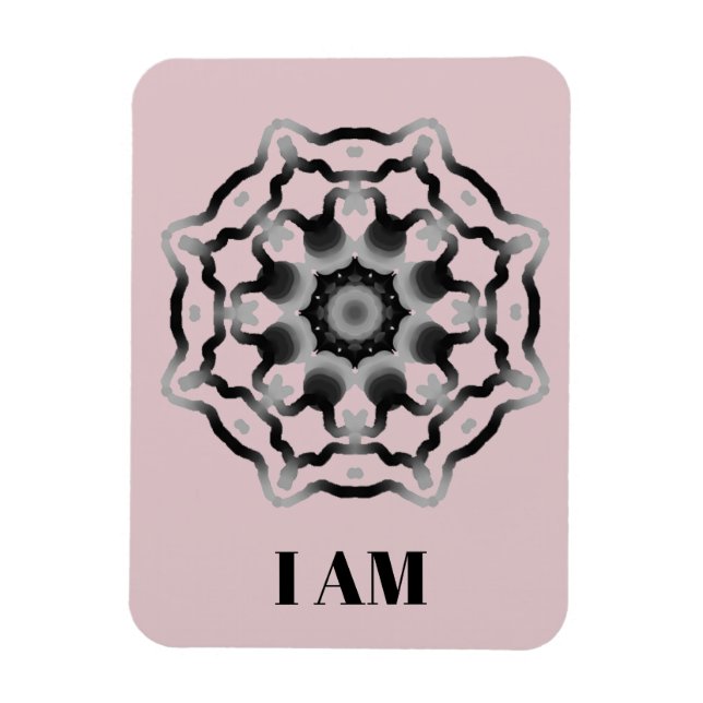 *~* "Ich bin Lila Black Gray Mandala Crown Chakra Magnet (Vertikal)