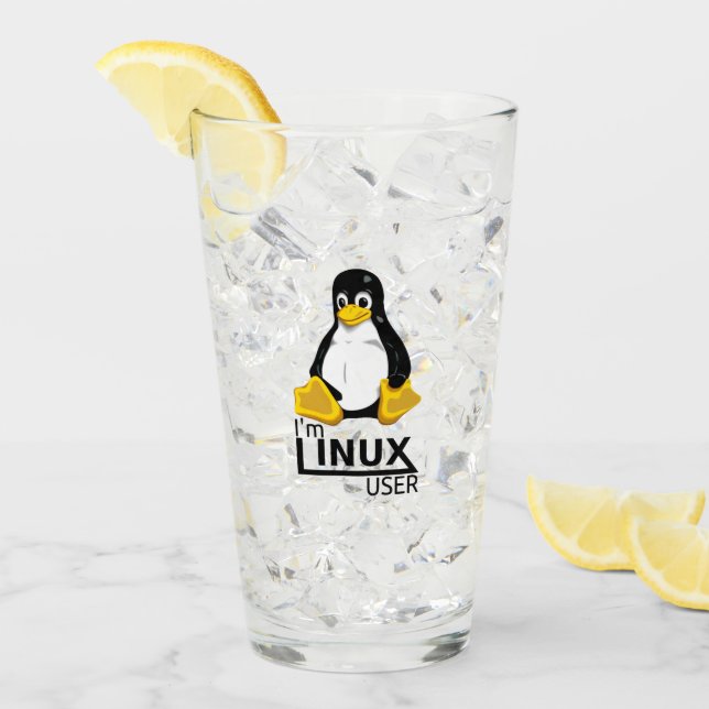 Ich bin Linux-Benutzer Glas (Vorderseite Ice)