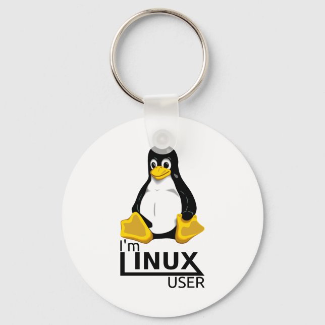 Ich bin Linux-Benutzer Schlüsselanhänger (Vorderseite)