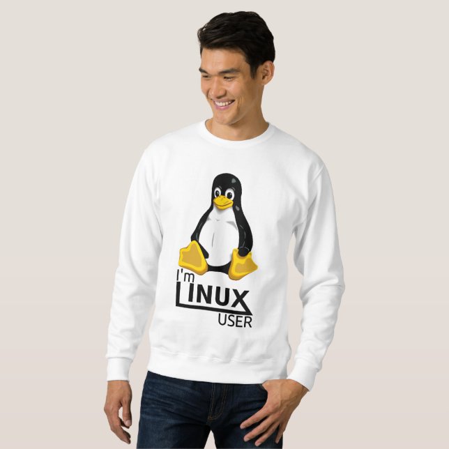 Ich bin Linux-Benutzer Sweatshirt (Vorne ganz)