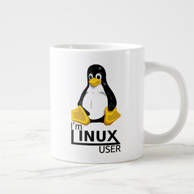 Ich bin Linux User Jumbo-Tasse (Rechts)