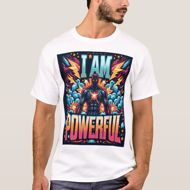 Ich bin mächtig - lebendige Heroic Illustration T- T-Shirt (Vorderseite)