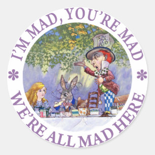 ICH BIN MAD, DU BIST MAD, WIR SIND ALLE HIER GESCH RUNDER AUFKLEBER