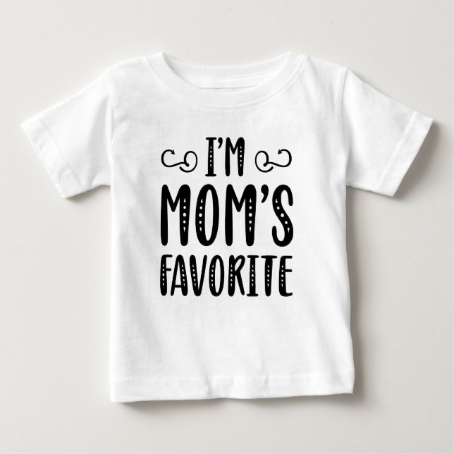 Ich bin Mama Liebling Baby T-shirt (Vorderseite)