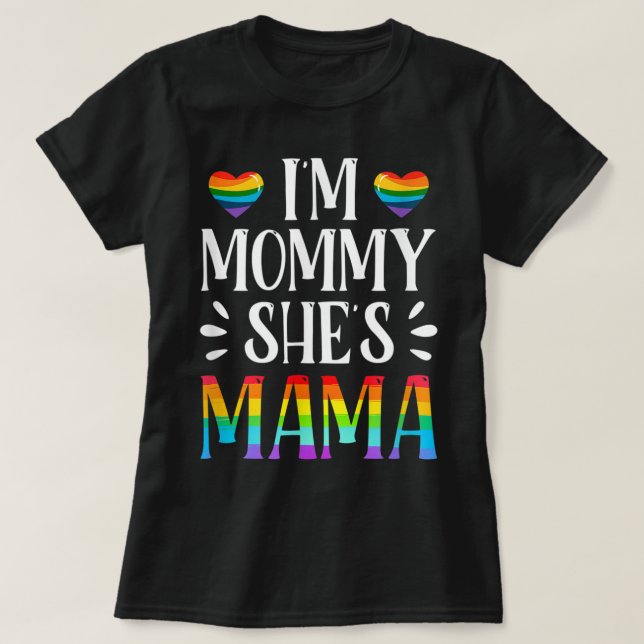 Ich bin Mama Matching Gay Lesbian Couple LGBT Ra T-Shirt (Design vorne)