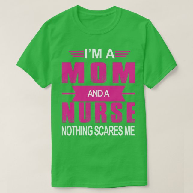 Ich bin Mama und Krankenschwester T-Shirt (Design vorne)