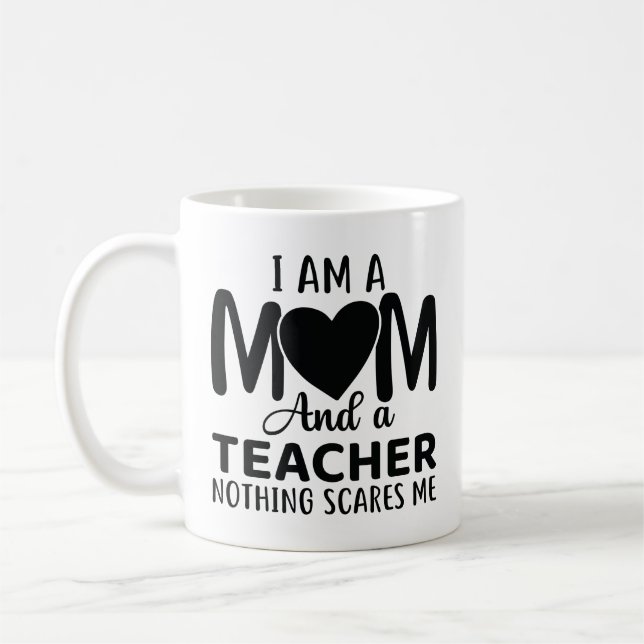 Ich bin Mama und Lehrerin Kaffeetasse (Links)