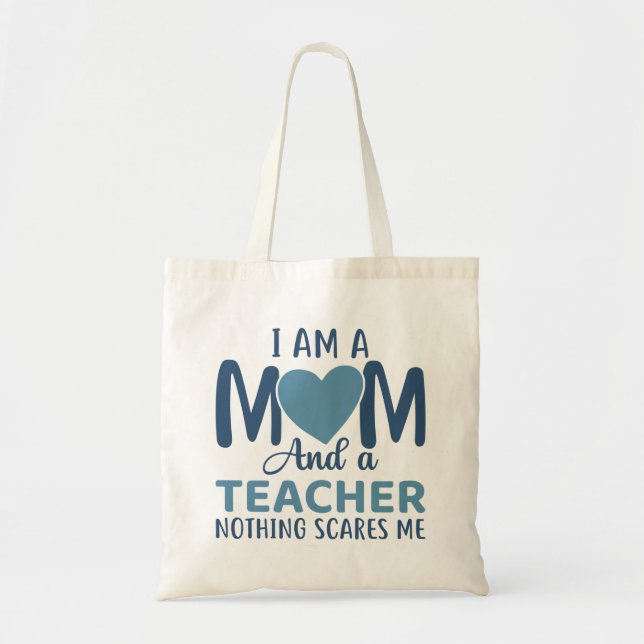 Ich bin Mama und Lehrerin Tragetasche (Vorne)