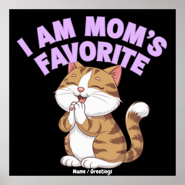 Ich bin Mamas Liebling: Lustige Geschenkidee  Poster (Vorne)