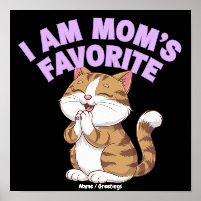Ich bin Mamas Liebling: Lustige Geschenkidee  Poster (Vorne)