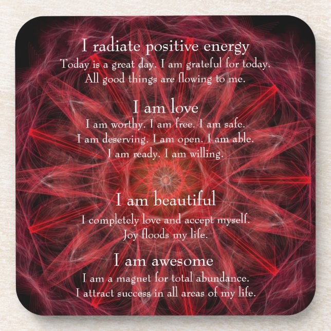 Ich bin Mandala-Untersetzer Getränkeuntersetzer (Vorderseite)