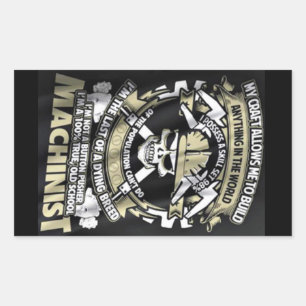 Ich bin Maschinenist Rechteckiger Aufkleber