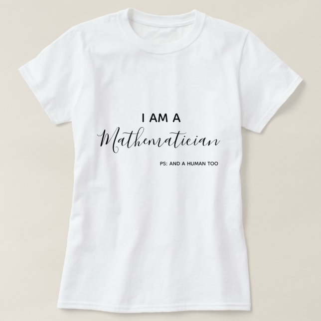 Ich bin Mathematiker-T - Shirt (Design vorne)