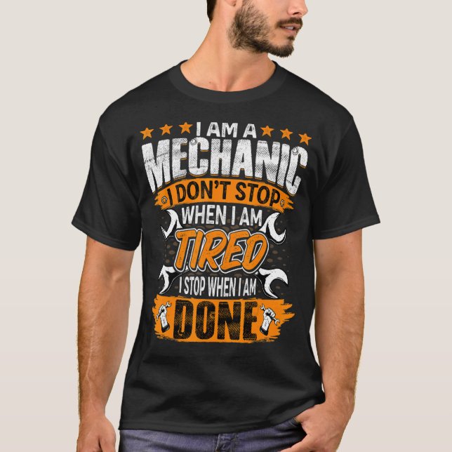 Ich bin Mechanic Garage Worker Automotive Auto Mec T-Shirt (Vorderseite)