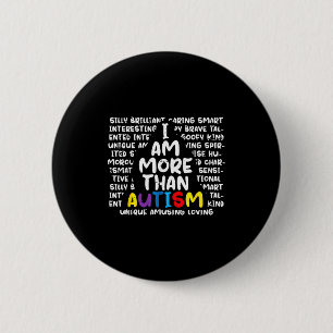 Ich bin mehr als Autismus Asd Bewusstsein Männer F Button