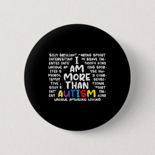 Ich bin mehr als Autismus und Bewusstsein Männer F Button