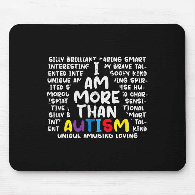 Ich bin mehr als Autismus und Bewusstsein Männer F Mousepad (Vorne)
