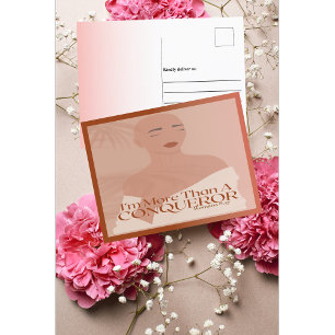 Ich bin mehr als ein Eroberer Christlicher Glaube Postkarte