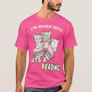 Ich bin mehr in Katzen und Bücher lesen Cat Lover T-Shirt