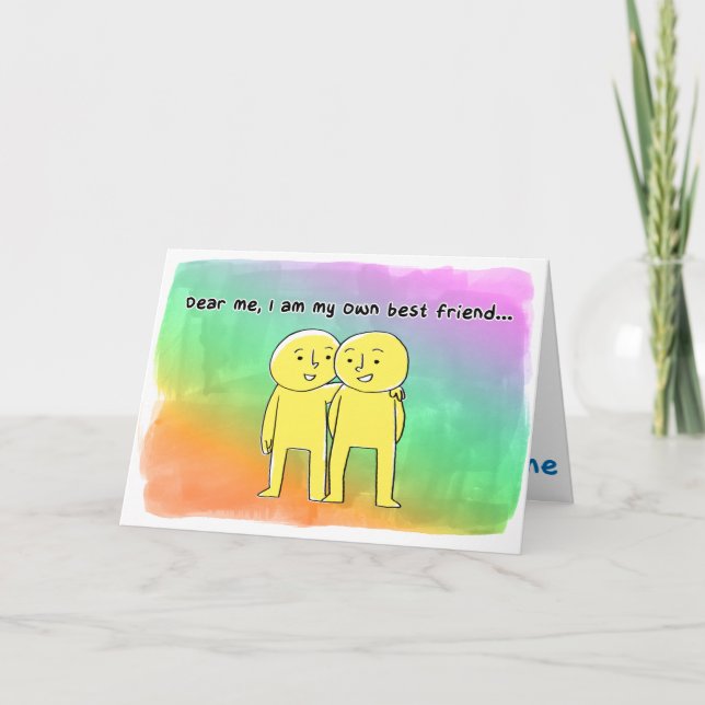 Ich bin mein eigener bester Freund Karte (Vorderseite)